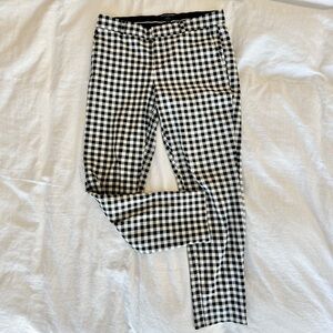 Banana Republic Cropped Checkered Trousers